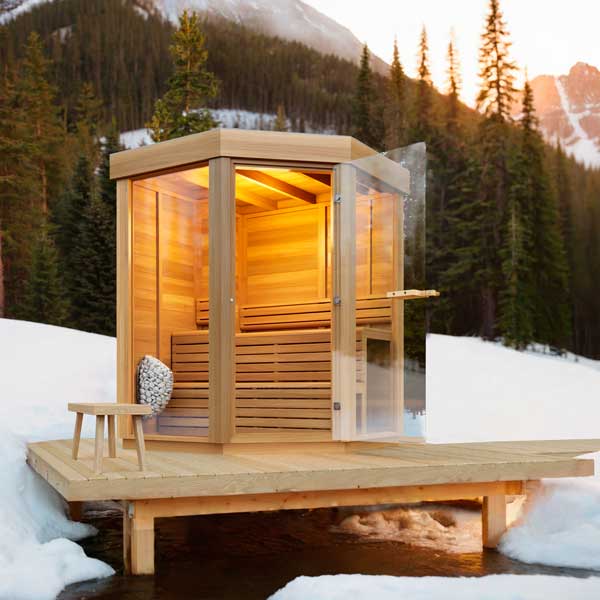 CU552T - Pure Cube Trinity Sauna - Knotty Red Cedar