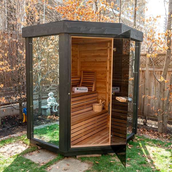 CU552T - Pure Cube Trinity Sauna - Knotty Red Cedar