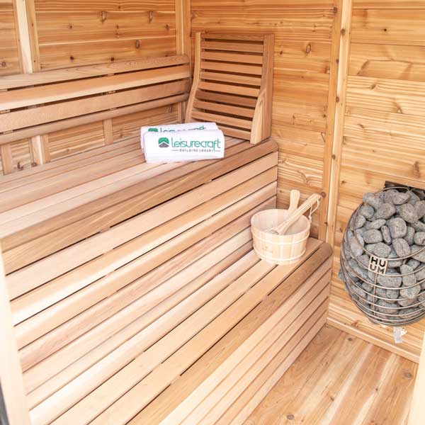 CU552T - Pure Cube Trinity Sauna - Knotty Red Cedar