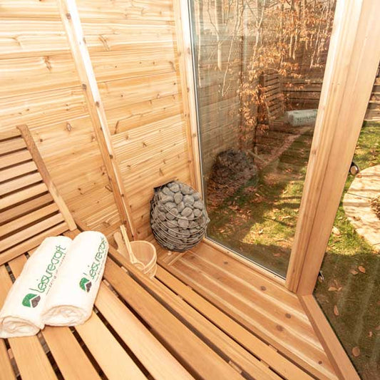 CU552T - Pure Cube Trinity Sauna - Knotty Red Cedar