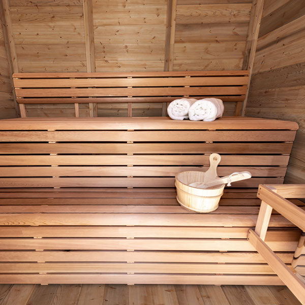 CU572 Outdoor Pure Cube Sauna - Knotty Red Cedar