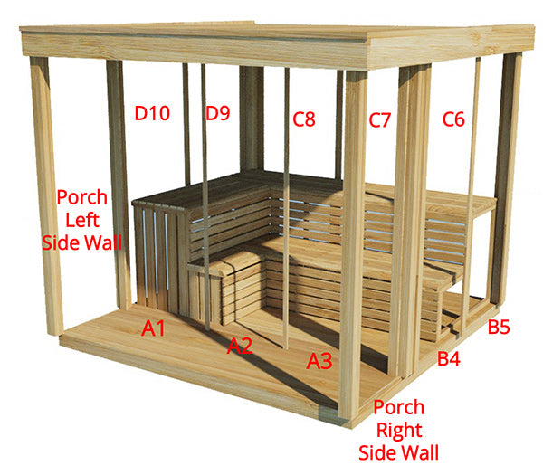 CU672P Outdoor Pure Cube Sauna - Knotty Red Cedar