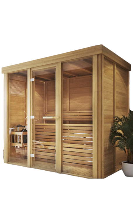 PU570 - Indoor Pure Cube Sauna - Clear Red Cedar